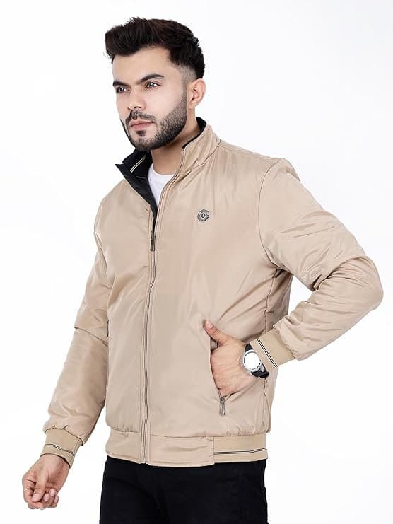 UrbanDrip Men’s Beige Bomber Jacket