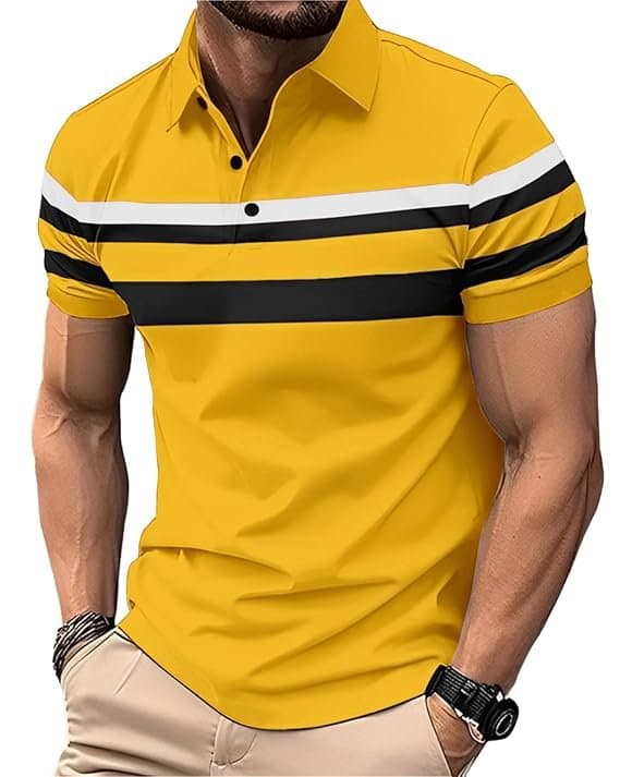 Velmora Men’s Yellow Polo T