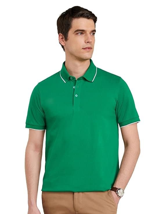 Velmora Men’s Black Cotton Stretch Polo T