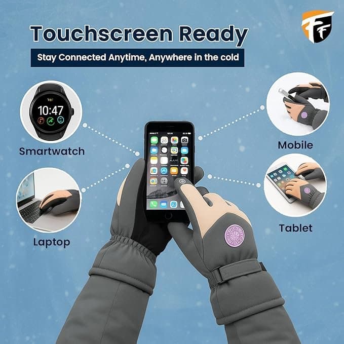 FF Advance Unisex Woolen Gloves – Peach