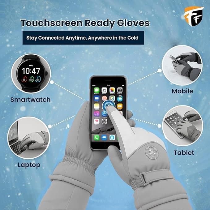 FF Advance Unisex Woolen Gloves Outdoor Activities – Grey