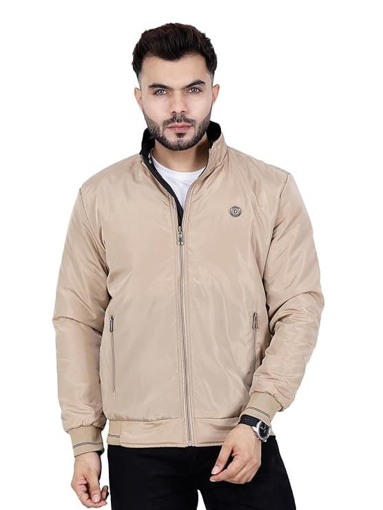 UrbanDrip Men’s Beige Bomber Jacket