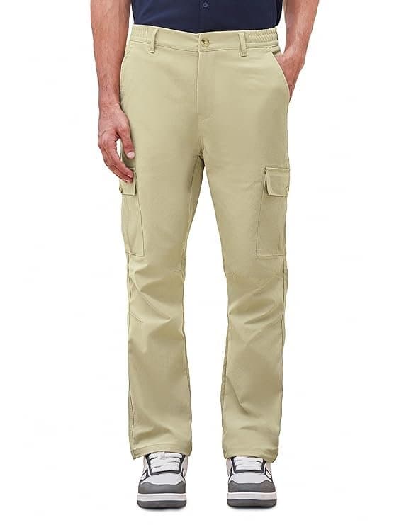 FlexWear Men’s Elastic Waist Cargo Pants