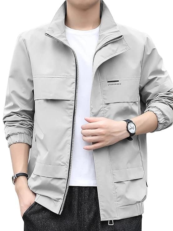 EcomX Men’s Grey Outdoor Jacket