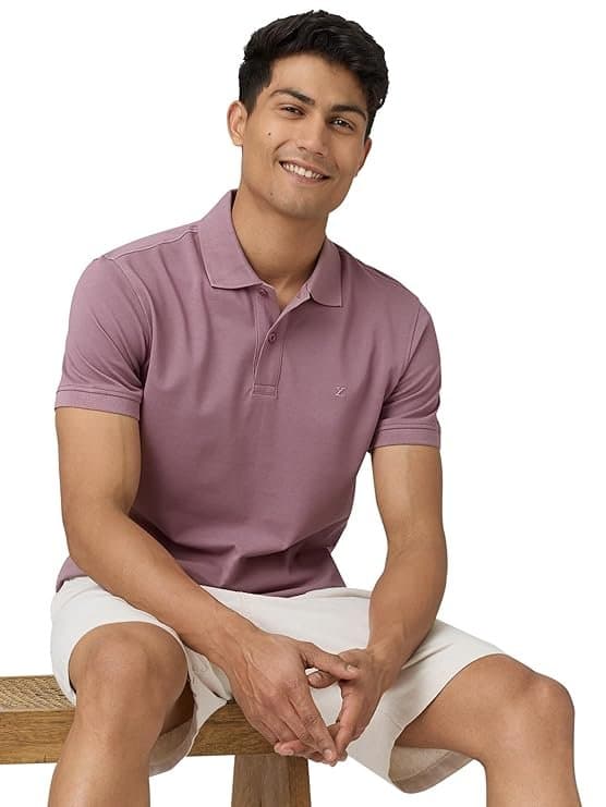 Velmora Men’s Beige Cotton Polo T