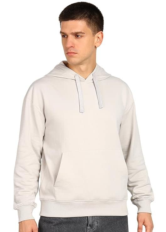 UrbanEdge Men’s Solid Oversized Hoodie