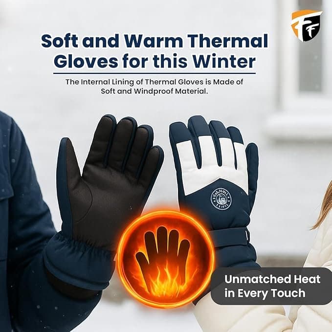 Advance 3 Fingers Touch Screen Unisex Woolen Gloves – Blue