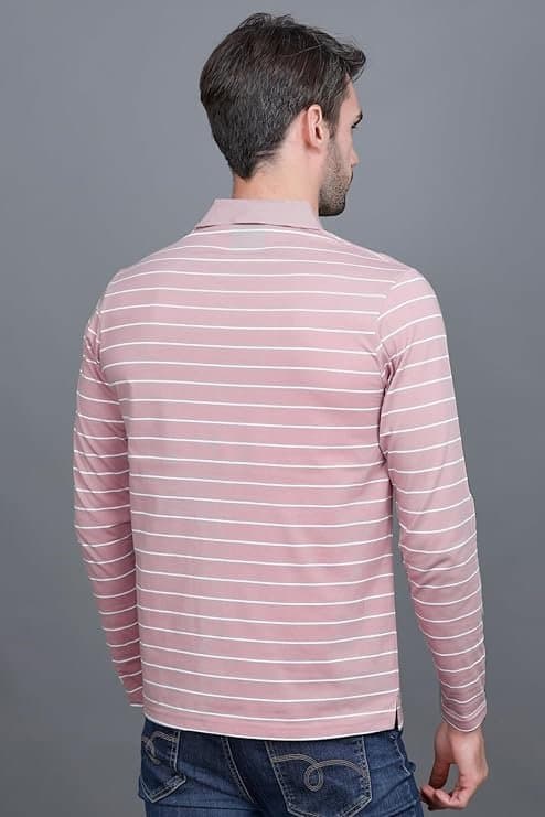 Velmora Men’s Pink Cotton Polo T