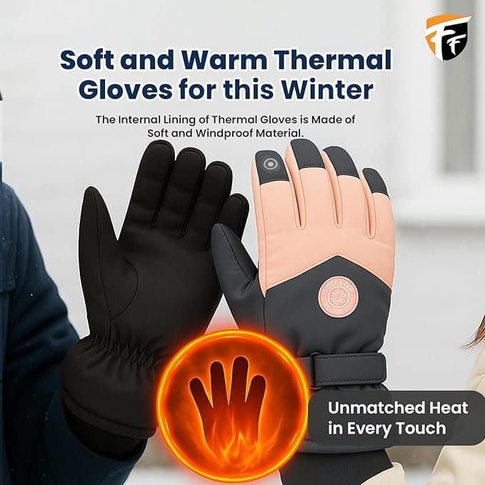FF Advance Unisex Woolen Gloves – Peach