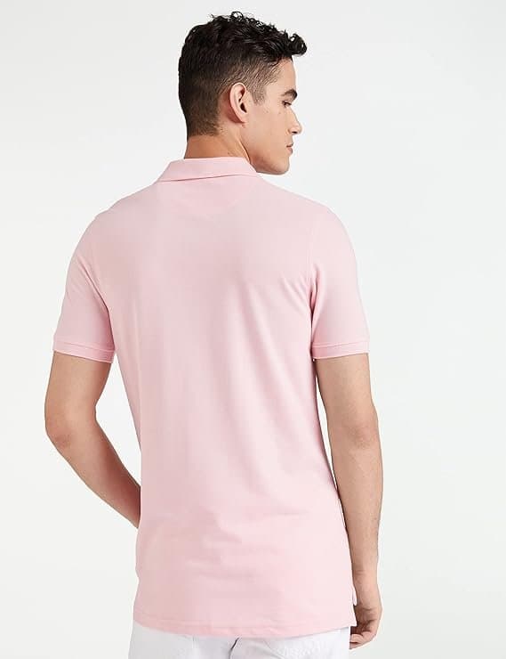 Velmora Men’s Pink Cotton Polo T