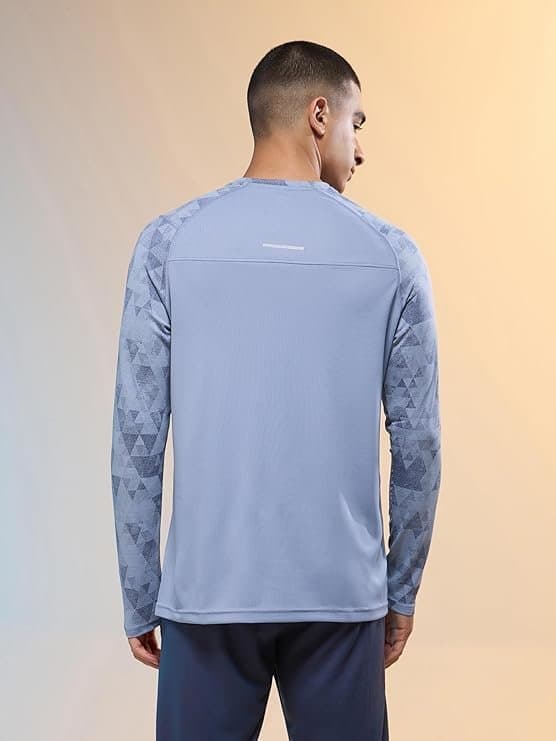 FlexWear Men’s Grey Printed Crew Neck T