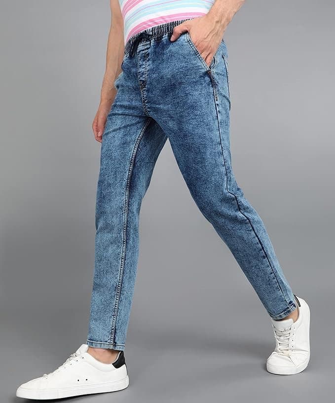 UrbanDrip Men’s Blue Jogger Fit Jeans