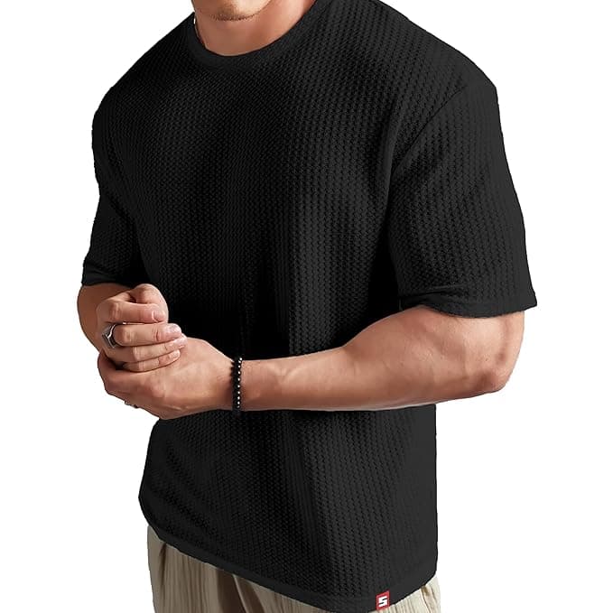 ZStreet Men’s Black Oversized Dotted T