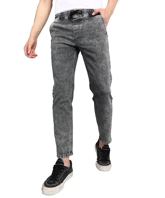 UrbanDrip Men’s Grey Regular Fit Jeans