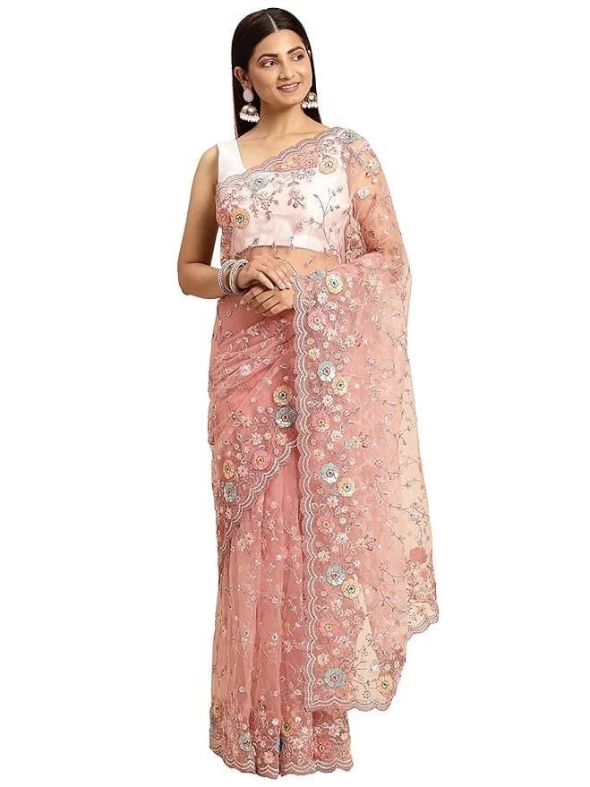Cream Weaved Saree