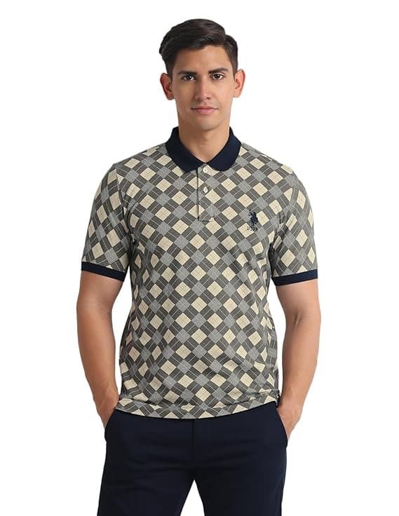Velmora Men’s Blue Slim Fit Polo T