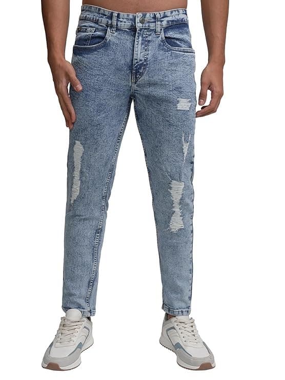 UrbanDrip Men’s Blue Tapered Fit Jeans