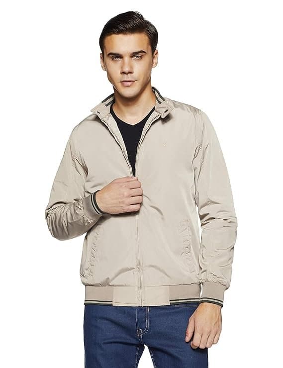 UrbanDrip Men’s Light Beige Casual Jacket
