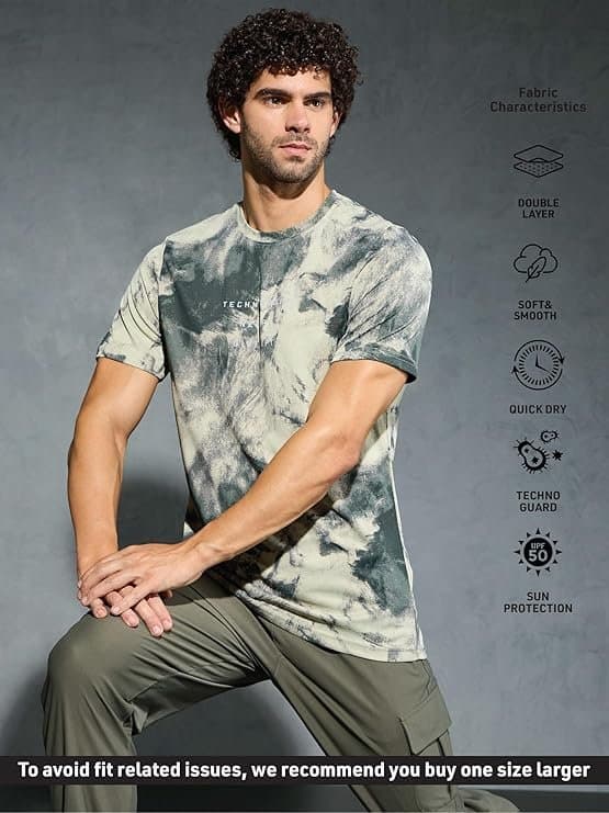 UrbanDrip Men’s Beige Regular Fit T