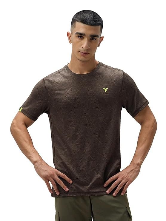 UrbanDrip Men’s Brown Slim Fit T