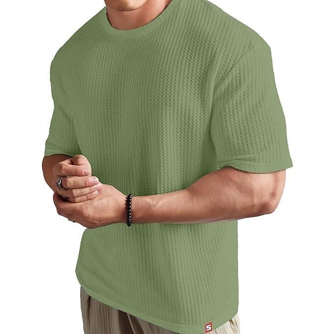 ZStreet Men’s Olive Green Oversized Dotted T