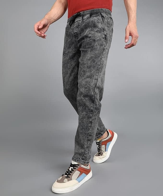 UrbanDrip Men’s Dark Grey Regular Fit Jeans