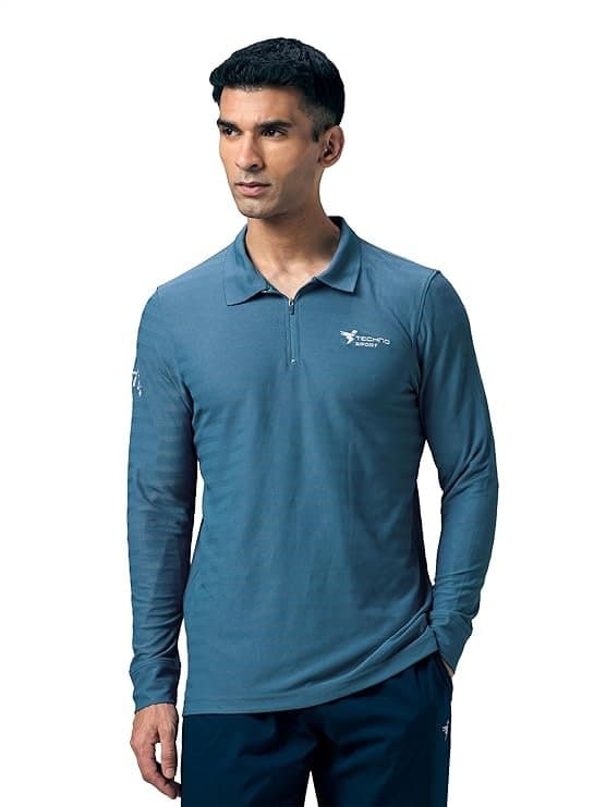 FlexWear Men’s Black Full Sleeve Polo T