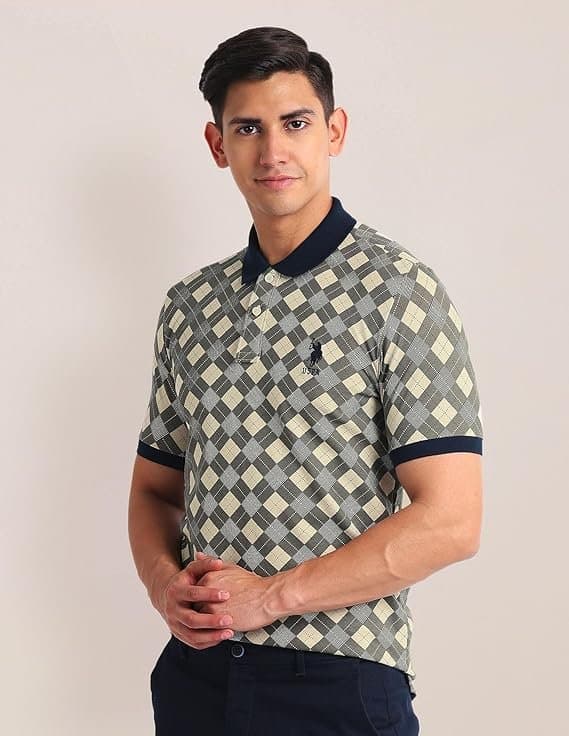 Velmora Men’s Blue Slim Fit Polo T
