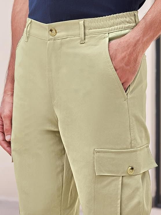 FlexWear Men’s Elastic Waist Cargo Pants