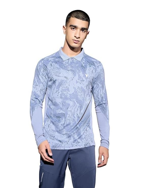 FlexWear Men’s Black Full Sleeve Polo T