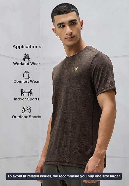 UrbanDrip Men’s Brown Slim Fit T