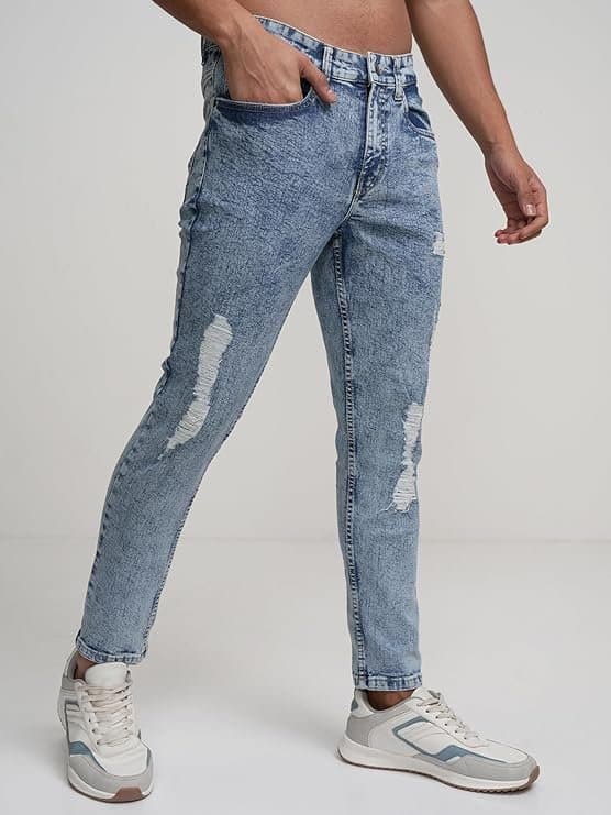 UrbanDrip Men’s Blue Tapered Fit Jeans