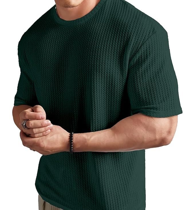 UrbanDrip Men’s Dark Green Oversized Dotted T