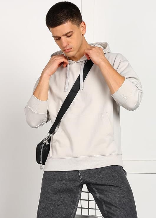 UrbanEdge Men’s Solid Oversized Hoodie