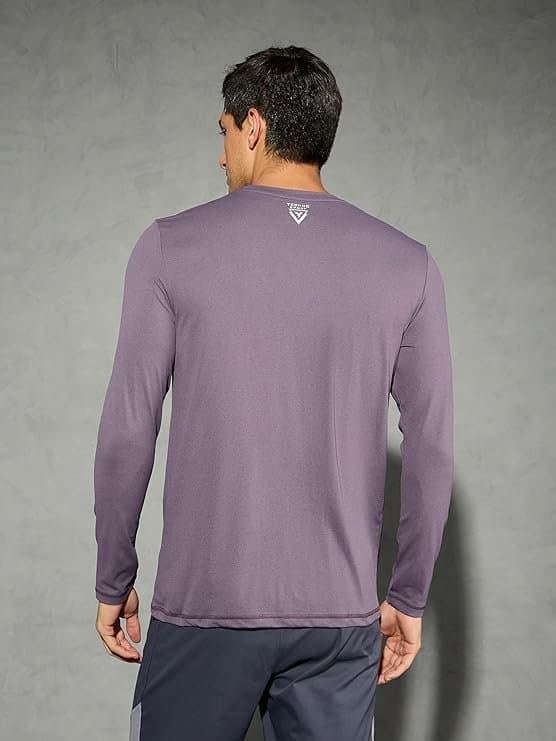 FlexWear Men’s Grey Full Sleeve Crew Neck T