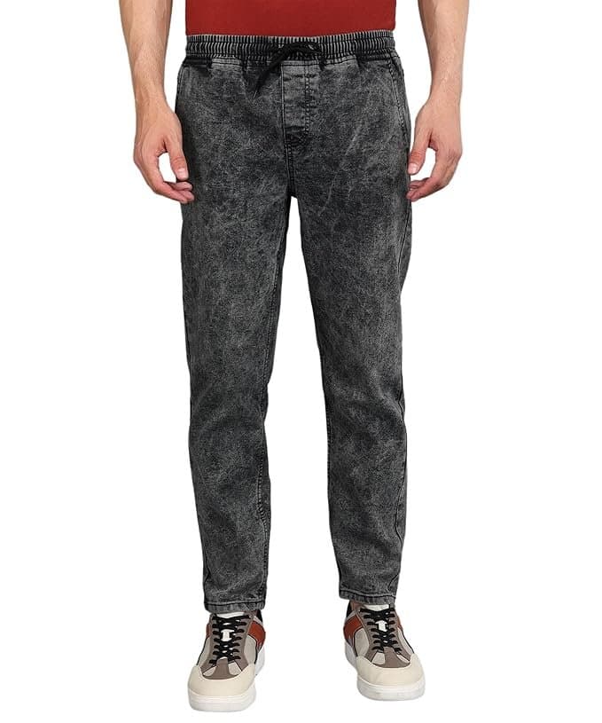 UrbanDrip Men’s Dark Grey Regular Fit Jeans