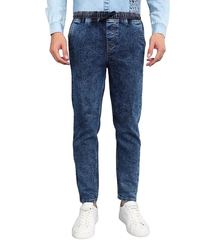 UrbanDrip Men’s Dark Blue Regular Fit Jeans