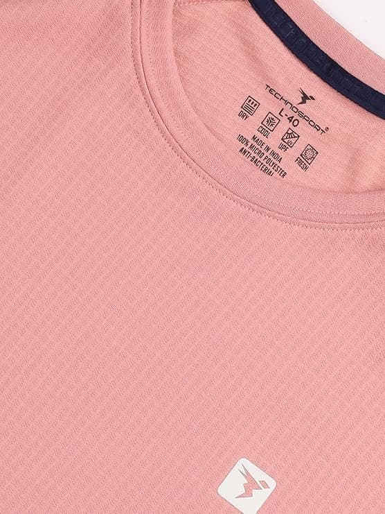 FlexWear Men’s Peach Half Sleeve Crew Neck T