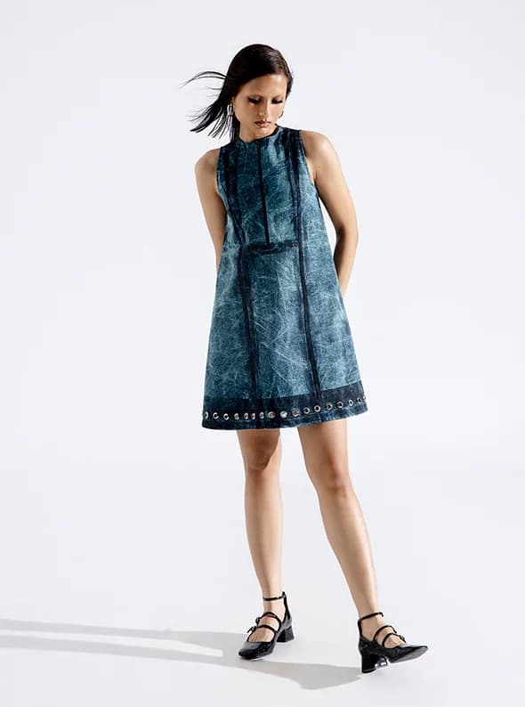 Blue Denim Mini Dress