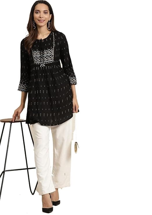Aarika Women’s Geometric Print Rayon A