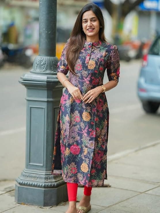 Chandrika Women’s Chanderi Printed Kurta