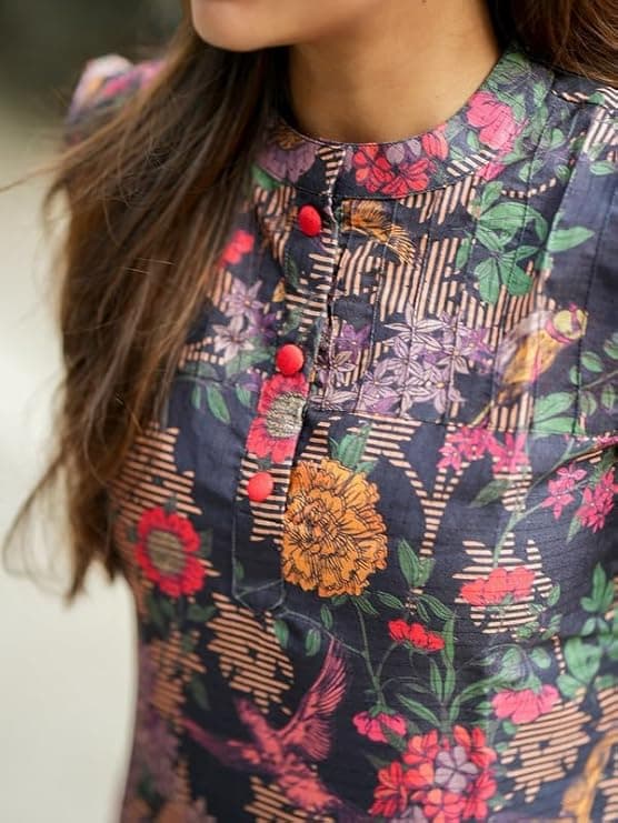 Chandrika Women’s Chanderi Printed Kurta