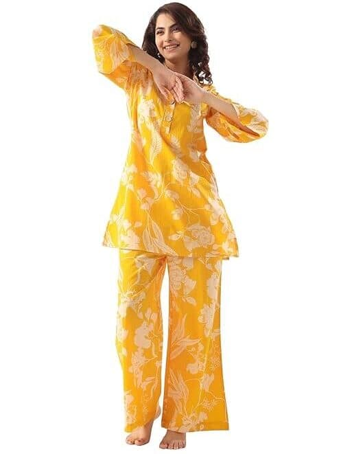 Vastrika Women’s Printed Cotton Palazzo Kurta Set
