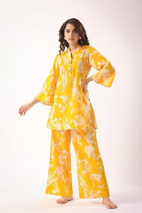 Vastrika Women’s Printed Cotton Palazzo Kurta Set