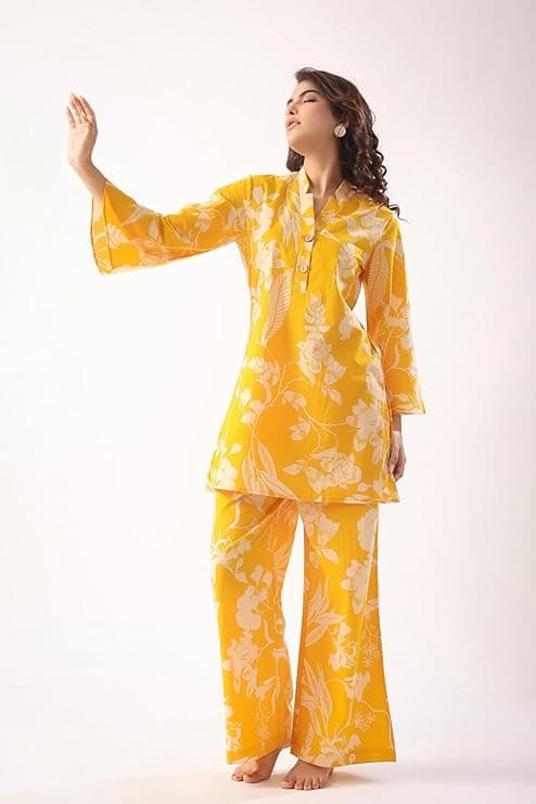 Vastrika Women’s Printed Cotton Palazzo Kurta Set