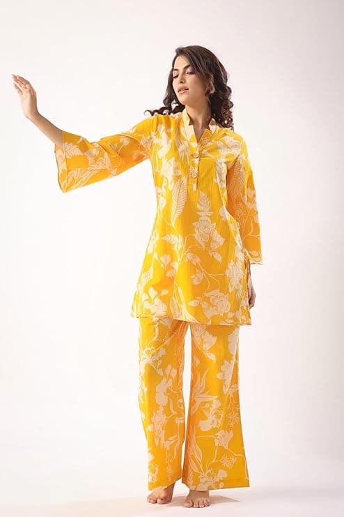 Vastrika Women’s Printed Cotton Palazzo Kurta Set