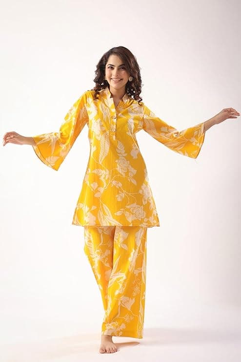 Vastrika Women’s Printed Cotton Palazzo Kurta Set