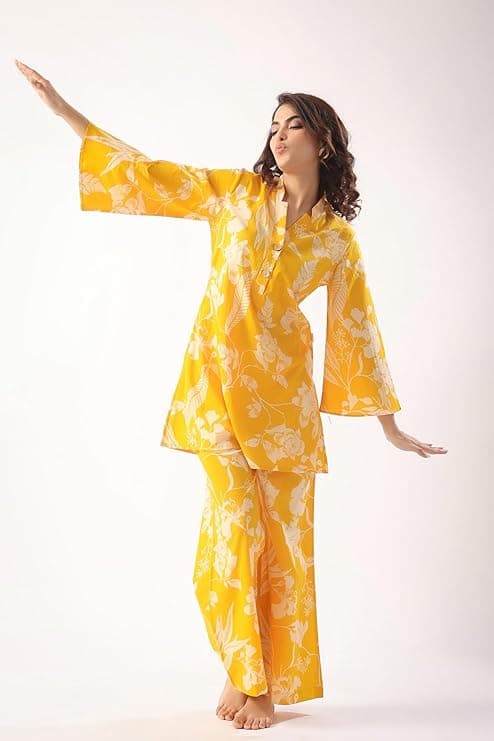 Vastrika Women’s Printed Cotton Palazzo Kurta Set