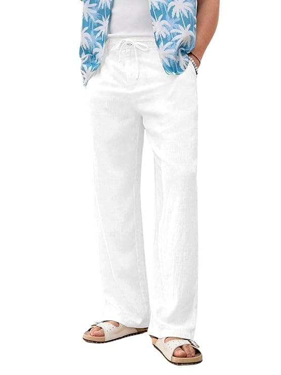 GRECIILOOKS Men’s Linen Trousers