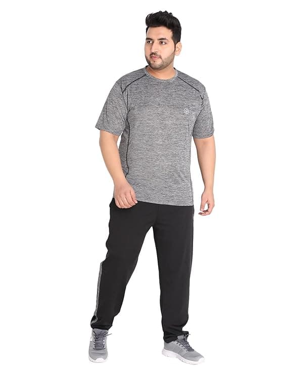 CHKOKKO Men’s Polyester Regular Fit Solid Sports T